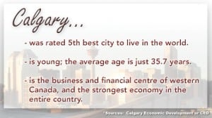 Calgary 5th best city Calgary statistics