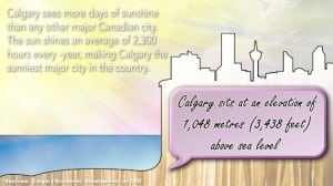 Calgary Elevation and Sunshine Calgary Elevation and Sunshine