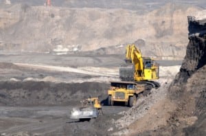 Oil sands mining field