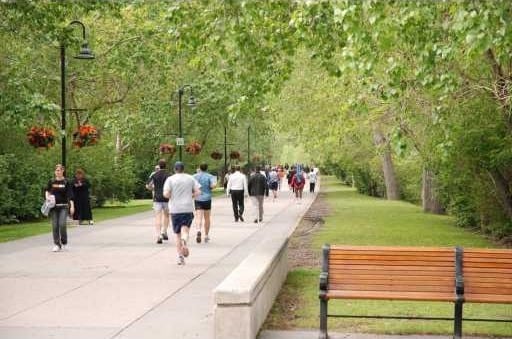 RiverWalk outfront of Princeton Luxury downtown Calgary condos