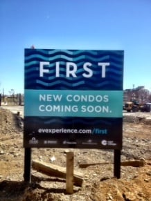 FIRST condos construction site East Village Calgary
