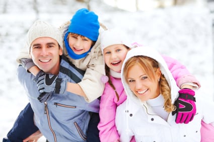 Family Enjoying Winter