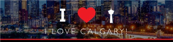 i love calgary downtown skyline banner