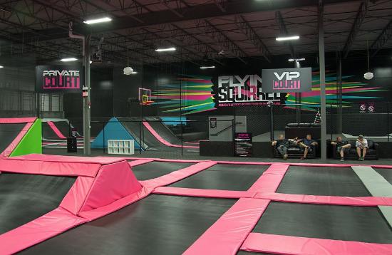 indoor trampoline park flying squirrel rainy day activities calgary alberta