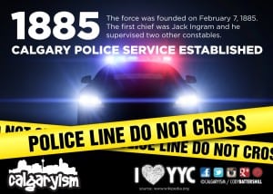 Calgary Police Force 1885 Established Infographic