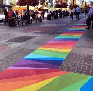 ATB Financial Calgary Pride Rainbow Downtown Stephen Avenue