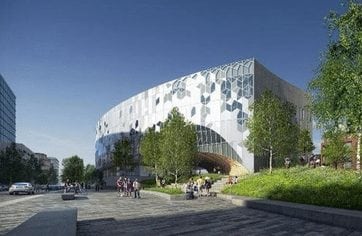 east village new central library glass exterior picture
