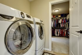 washer and dryer machines laundry room new home