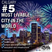 Calgary fifth most livable city in the world infographic