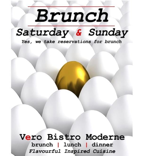 vero bistro moderne brunch poster calgary alberta