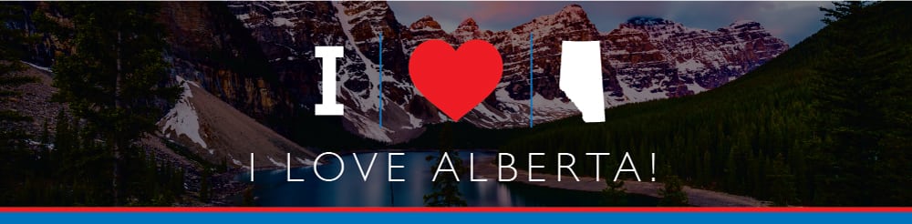 i love alberta canada graphic banner