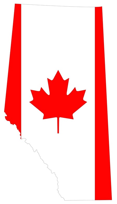 canada flag alberta province 