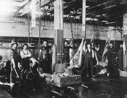 glenbow museum archives patrick burns meat packing plant interior