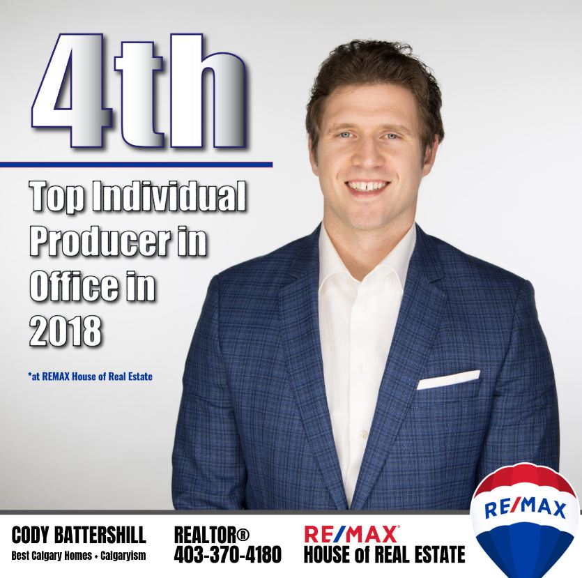 Cody Battershill Top REMAX Real Estate Agent Calgary 2018