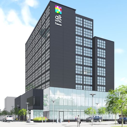 rendering new hotel east village calgary