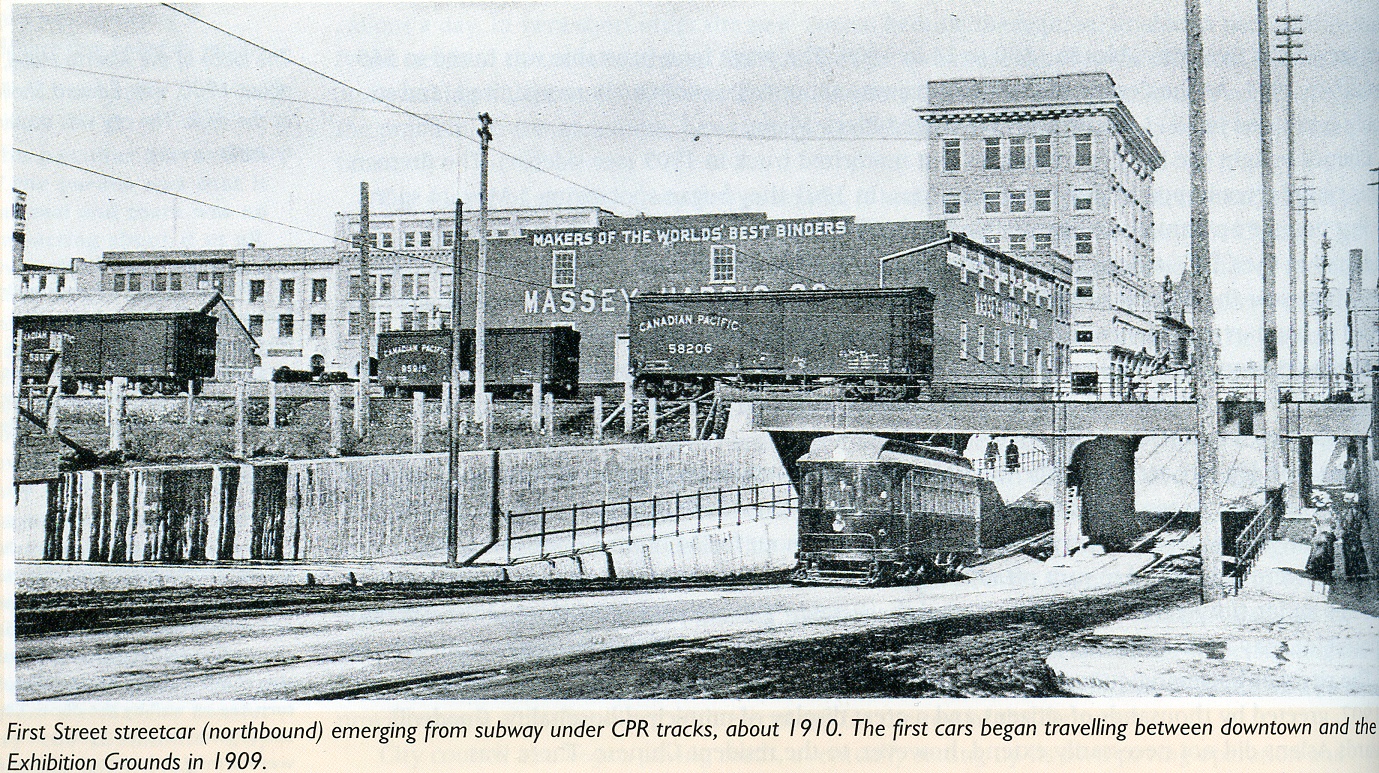 historical photo of calgary streetcar 9th avenue sw