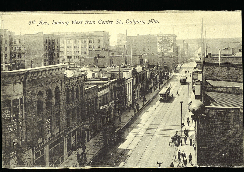 historical photo of calgary stephen avenue looking west 