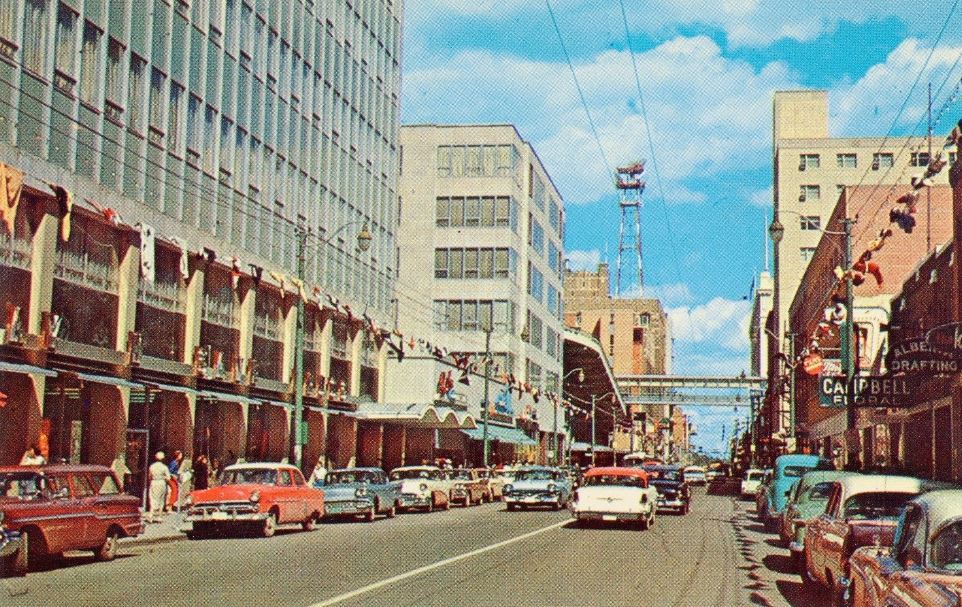 historical photo of calgary downtown area