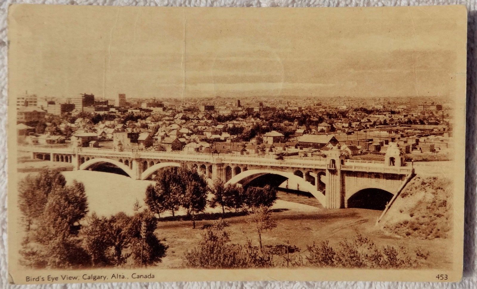 centre street bridge downtown calgary historical picture