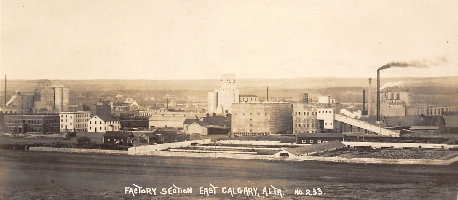 historical photo of Calgary east factory area