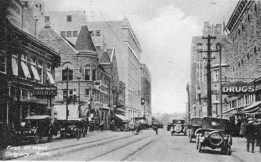 first street west historical photo calgary alberta