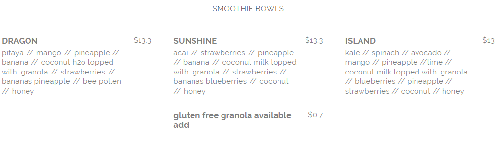 seed and salt smoothie bowl menu april 2019