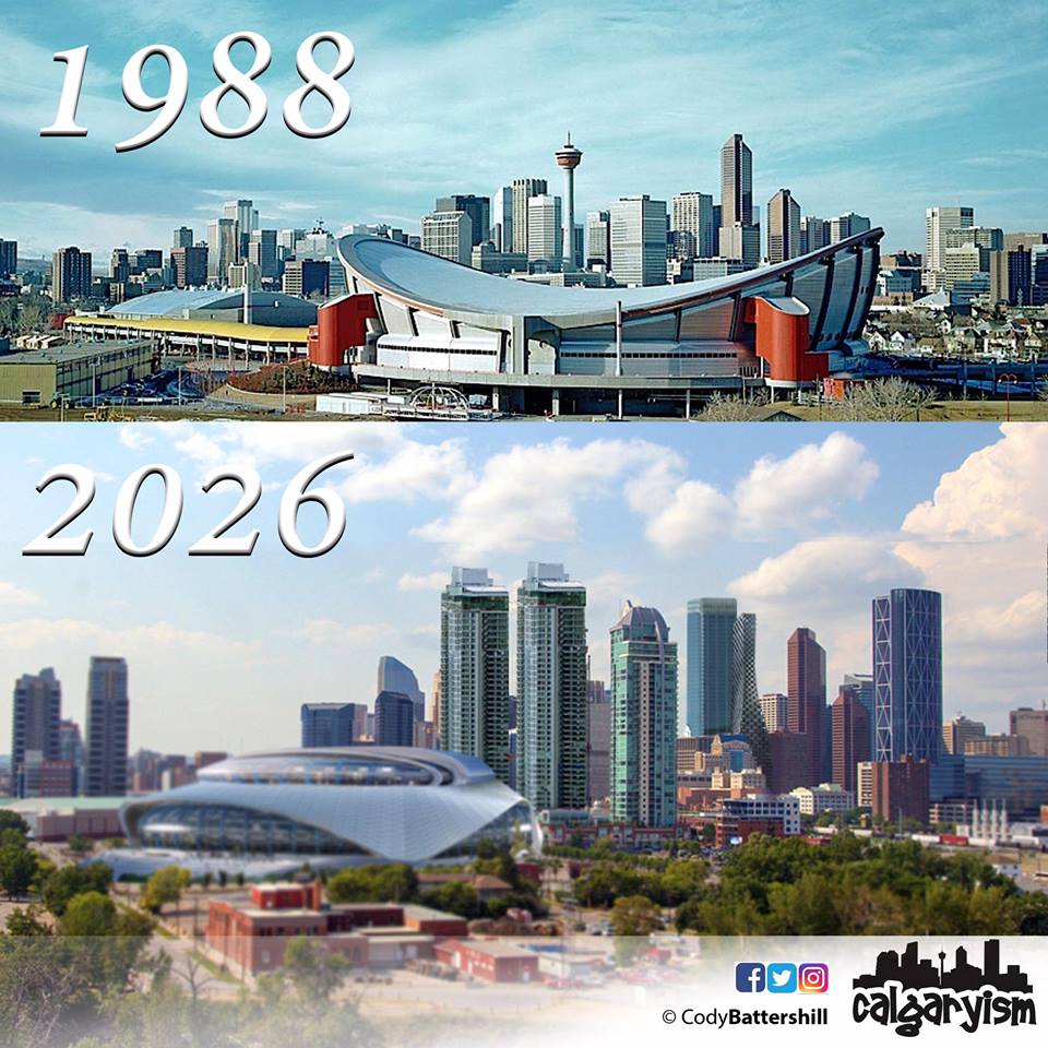 History of Calgary Then & Now 1988 vs 2026