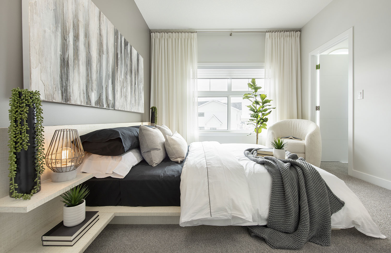 les jardins calgary townhome interior bedroom